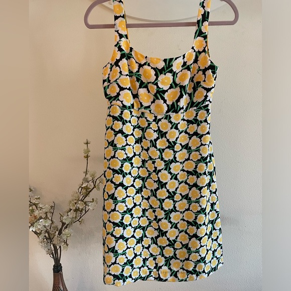 Diane Von Furstenberg DVF sunflower shift dress size 2 - Picture 9 of 9